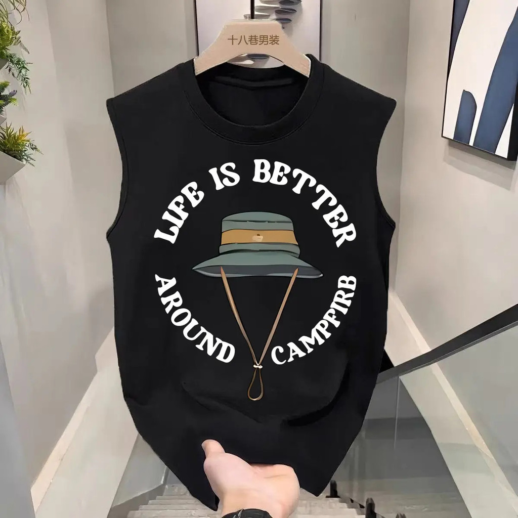SZON เสื้อยืดคอกลมแขนกุด ลายสวยทรงเท่ รูปที่ 6