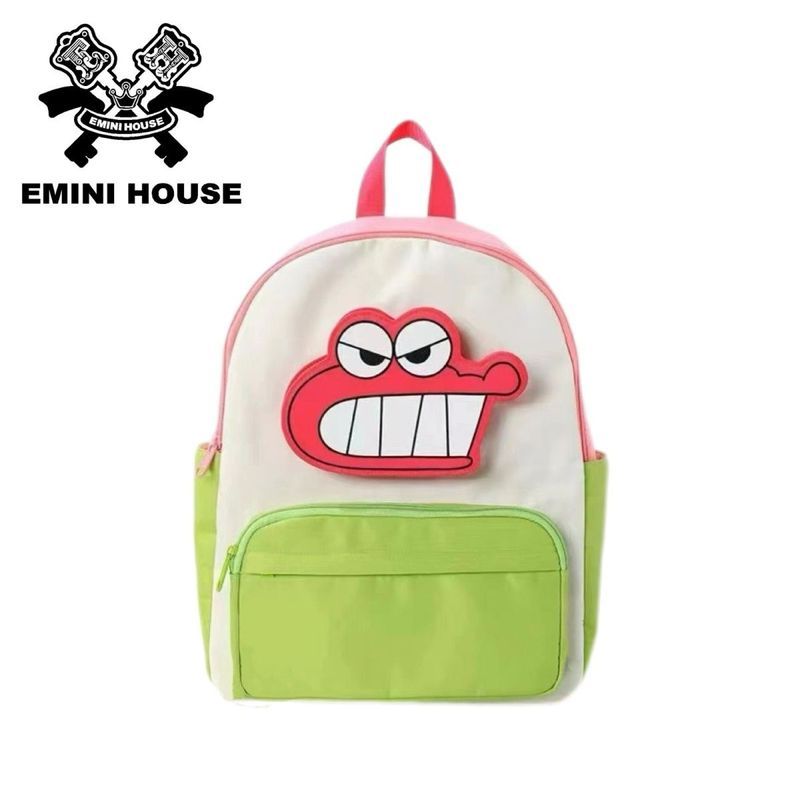 J6readystock [EMINI HOUSE] กระเป๋าเป้ Crayon Shin-Chan น่ารัก ความจุขนาดใหญ่ สไตล์ใหม่ Casual Mr. กร