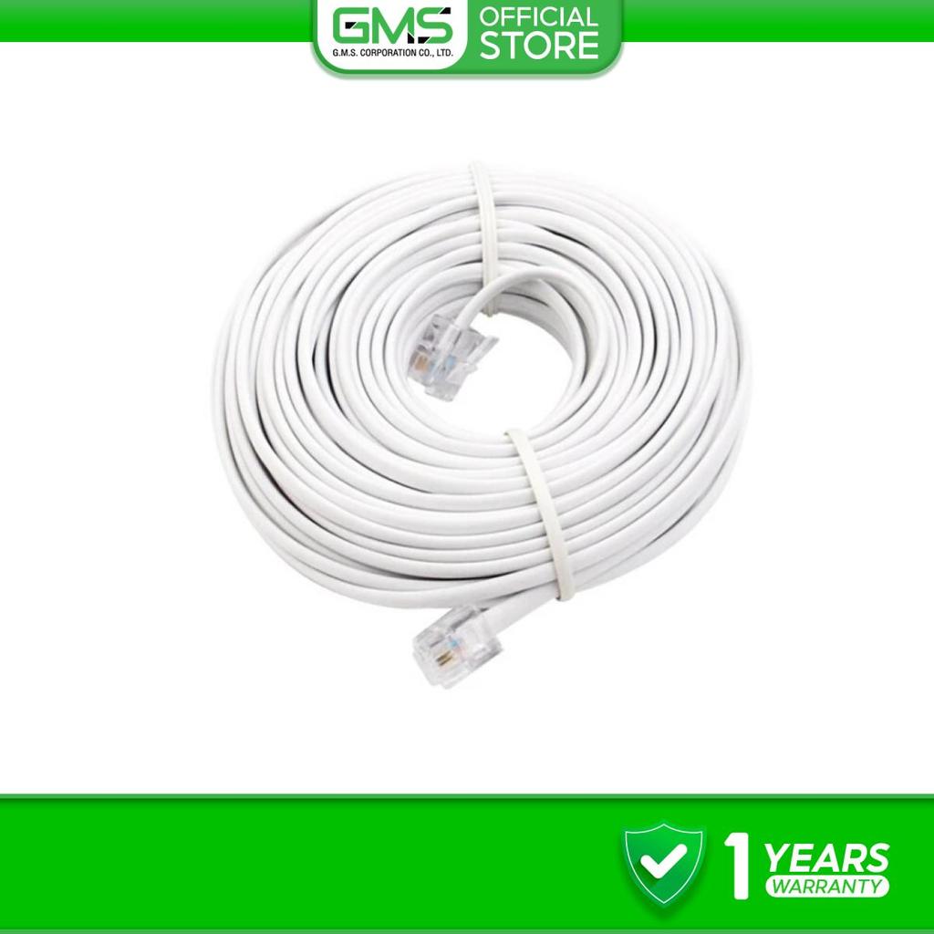 GLINK JL-GL สายสัญญาณโทรศัพท์พร้อมแจ็ค 2Pin 1Line สายกลมหนา