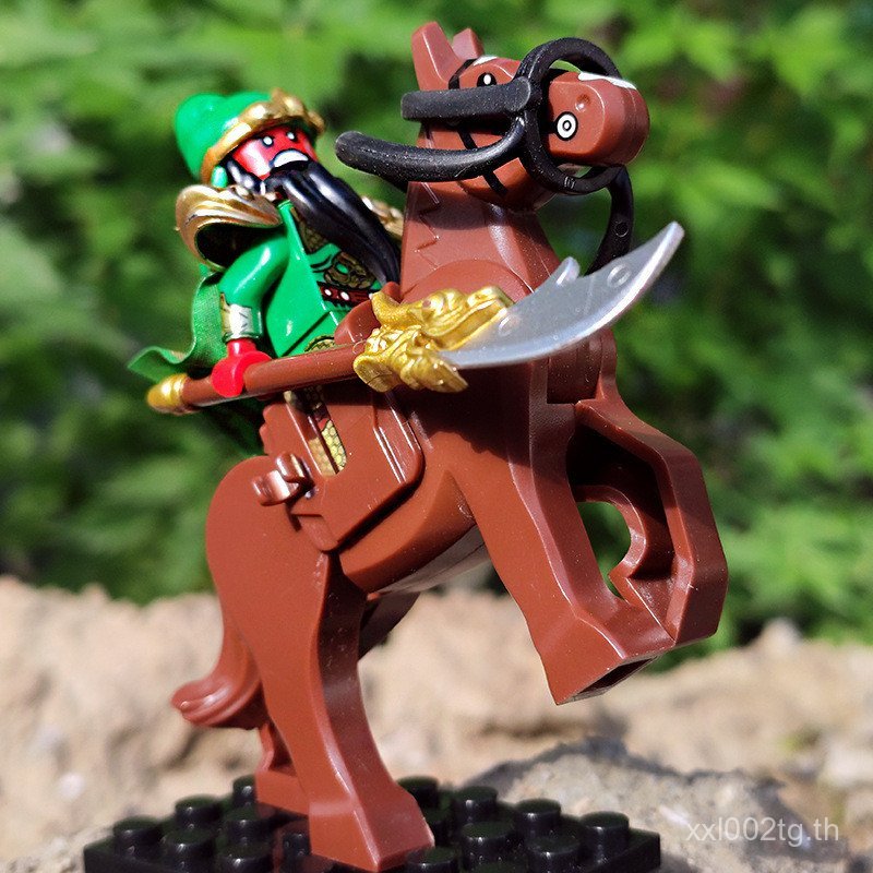 Discountry Hero Guan Yu Zhanma Zhao Yun พร้อม Ma สไตล์โบราณ Minifigure ตัวอักษรโบราณประกอบอาคารบล็อก