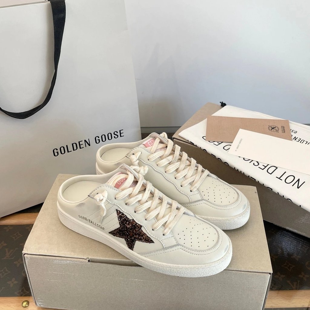 GGDB รองเท้า GGDB2025 One-Pedal Muller ครึ่งสนับสนุนรองเท้าสกปรกขนาดเล็ก Lambskin Terry ผ้า TPR Outs