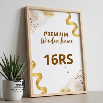 กรอบรูปไม้ 16RS 40 X 60 CM กรอบรูปกรอบไม้ขนาดกรอบไม้สนธรรมชาติ