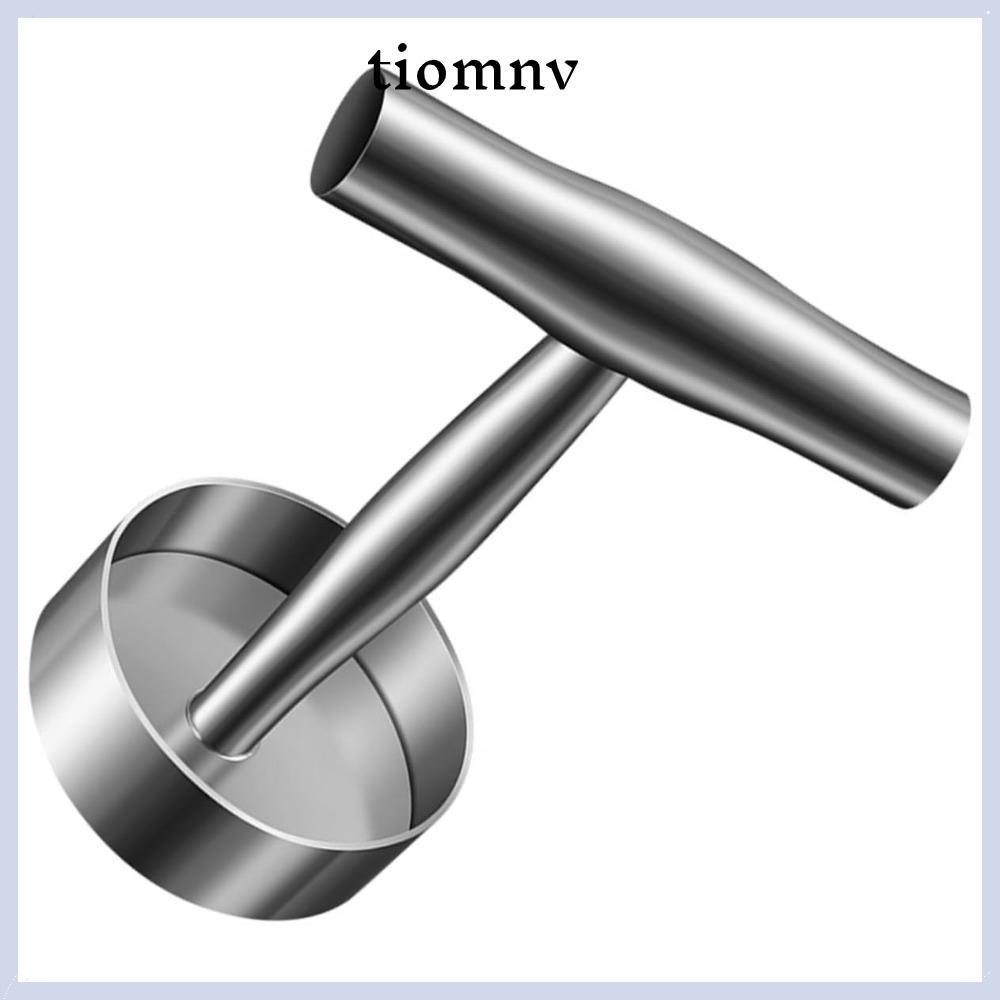 เครื่องมือกดเบอร์เกอร์ TIOMNVTH เครื่องมือบาร์บีคิว เครื่องทําแฮมเบอร์เกอร์สแตนเลส คู่มือกลม ใช้งานง่าย ที่กดแพตตี้