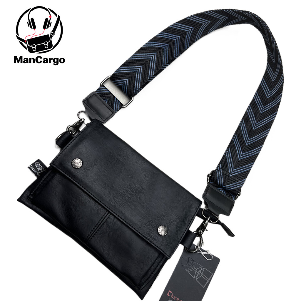 -ManCargo- threebox M3601 Slim Portable Design Leather Sling Bag กระเป๋าสะพายไหล่ผู้ชาย