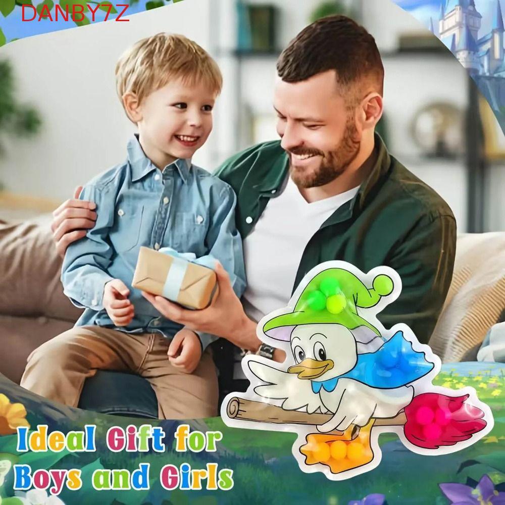 DANBY7Z ของเล่นบีบเป็ด, พรมพับ Soft Duck Pinching ของเล่น, การจําแนกสีน่ารักสัตว์เป็ดสีสันสดใส Fidge