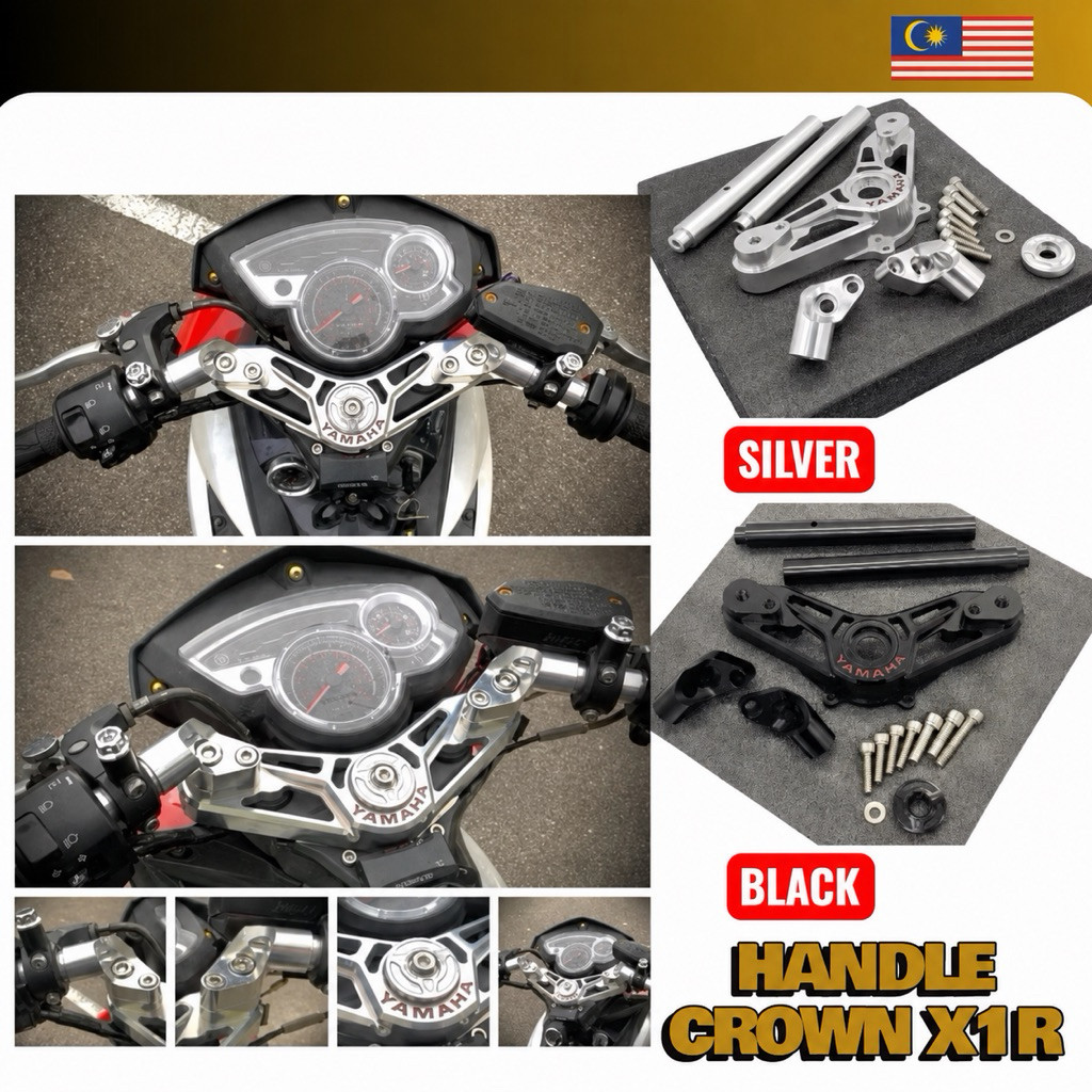 YAMAHA X1R CNC HANDLE CROWN SET HANDLE BAR X1R CNC HANDLE BRACKET LC135 V1 YAMAHA X1R 135LC LC 135 R