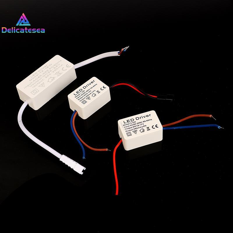 [Delicatesea] 1PC 1-3W 3-5W 4-7W 8-12W12-18W 18-24W LED Driver Light Transformer อะแดปเตอร์ไฟคงที่แถบโคมไฟ LED Driver Power ใหม่
