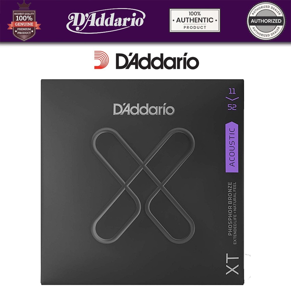 D'ADDARIO Daddario XTAPB สายกีต้าร์โปร่งเคลือบบรอนซ์ Porphos - เต่าแดง 80/20| ผลิตในสหรัฐอเมริกา