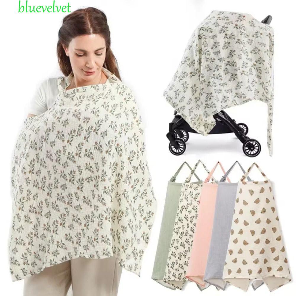 บลูเวเวลเวต ผ้าคลุมพยาบาลมารดา, ป้องกันการหมดอายุ 2 ใน 1 ให้อาหารเสื้อผ้า, สไตล์ผ้าฝ้ายสบายรถเข็นเด็กผ้าห่มให้นมบุตรผ้าห่มทารกอุปกรณ์เ