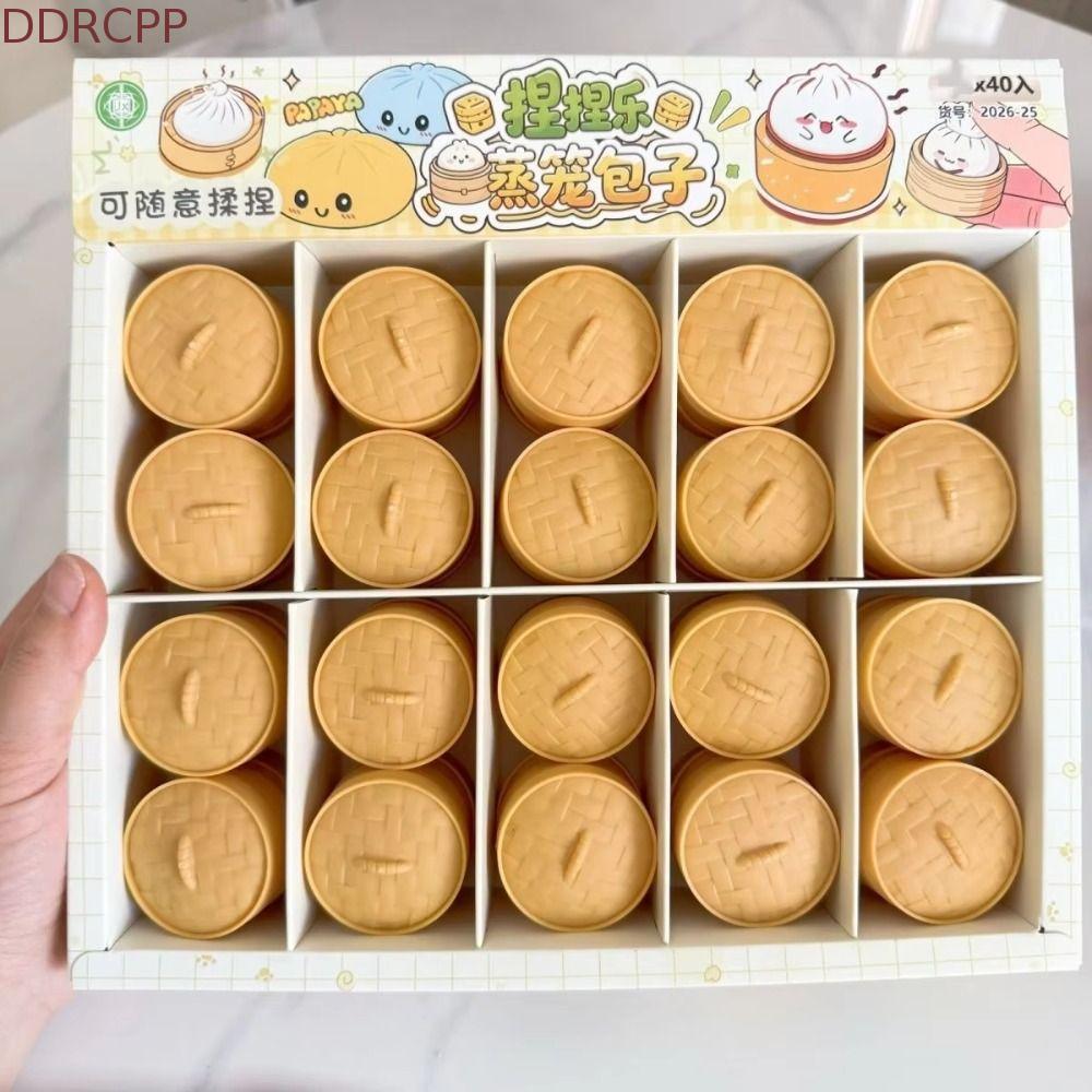 DDRCPP Mini Dumplings Squishy, Steamer Food Shape Squishy คริสตัล Bun, Venting Office นุ่มน่ารักหยิก Squeezable Fidget Sensory ของเล่นเด็กของขวัญ