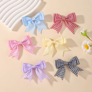 2 ชิ้นสาวคลิปผมน่ารักริบบิ้น Bowknot สําหรับเด็ก Handmade Bows Hairpin Barrettes Headwear เด็กอุปกรณ์เสริมผม