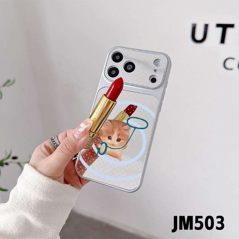 Kawaii สุนัขแมวขนาดใหญ่กระจกหน้าต่างสําหรับ Xiaomi Poco C85 C75 C71 C65 F8 F7 Ultra F6 F5 Pro F4 F3 5G 4G หรูหราสัตว์ Polka Dot Simple นุ่มคู่ปลอก