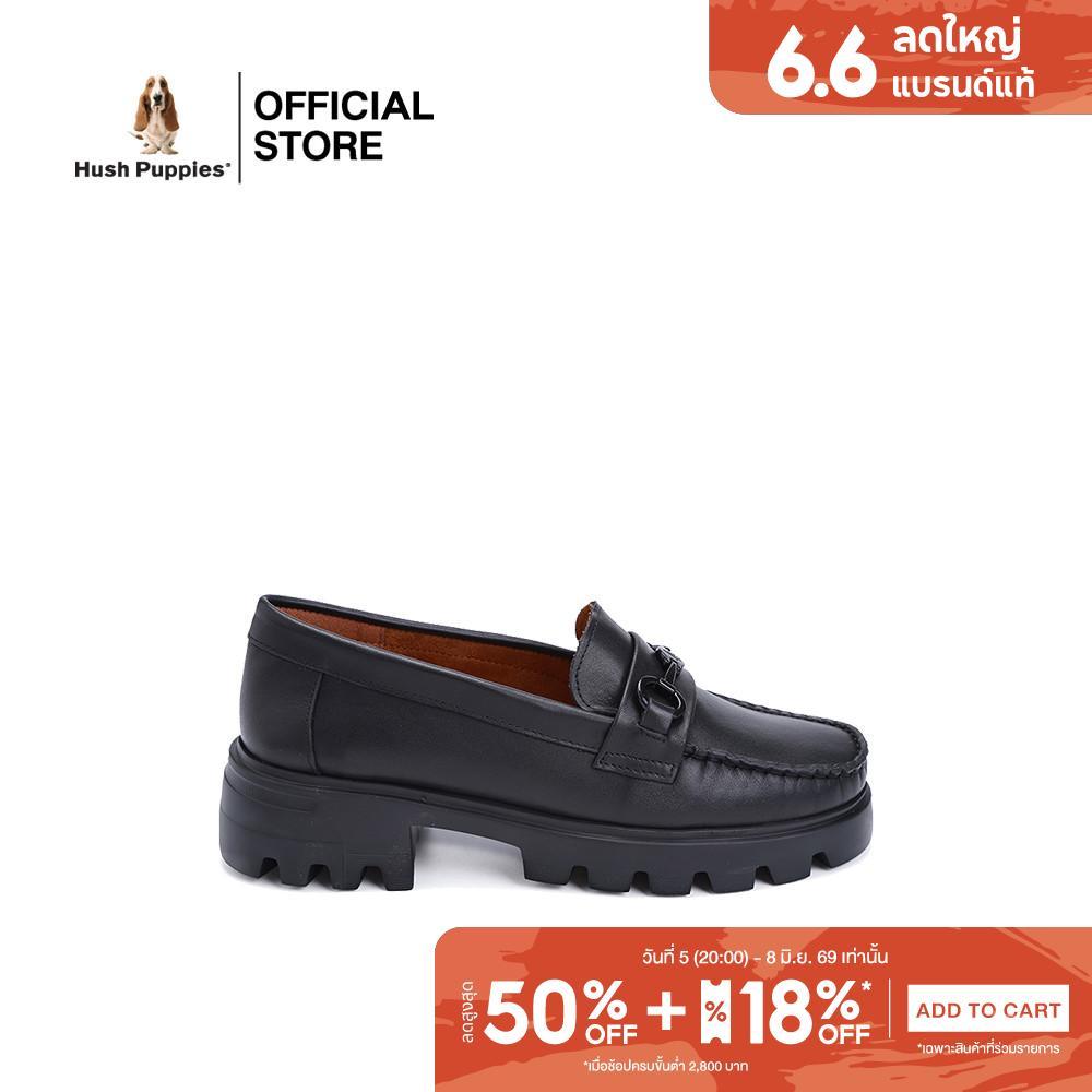 Hush Puppies รองเท้าผู้หญิง รุ่น HP 8WCFB3415A - สีดำ (รองเท้าลำลองหนังแท้ แบบสวม)