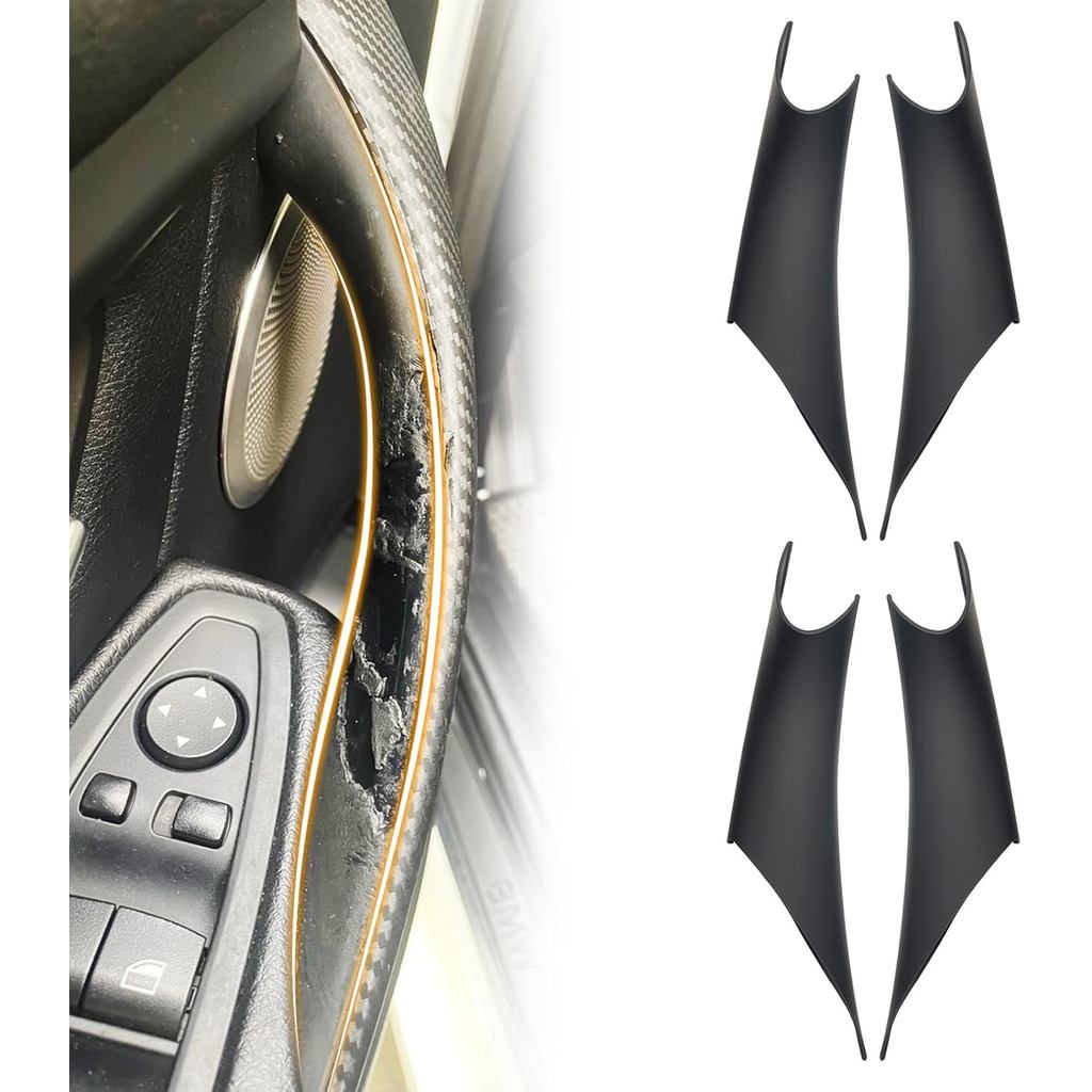 4 ชิ้นติดตั้งง่ายรถภายในประตูดึงมือจับคว้าฝาครอบ Fit สําหรับ BMW 3 Series 320,328,330,335,F30,F31,F3