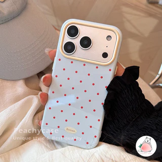 Simple Polka Dot Candy Color Mobile Case เข้ากันได้กับ iPhone 17 16 15 14 13 Pro Max 16promax Big Hole Dirt Resistance ฝาหลังปลอก TPU