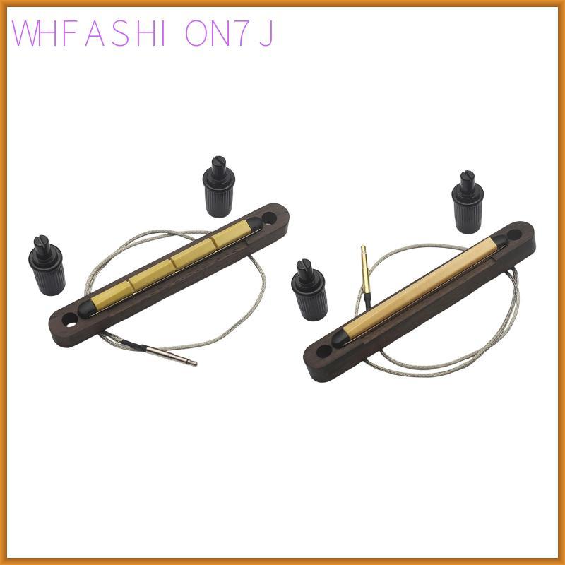 [whfashion7j] Wooden Piezo Bridge Pickup Bar อุปกรณ์กีตาร์โปร่งทดแทน 2.