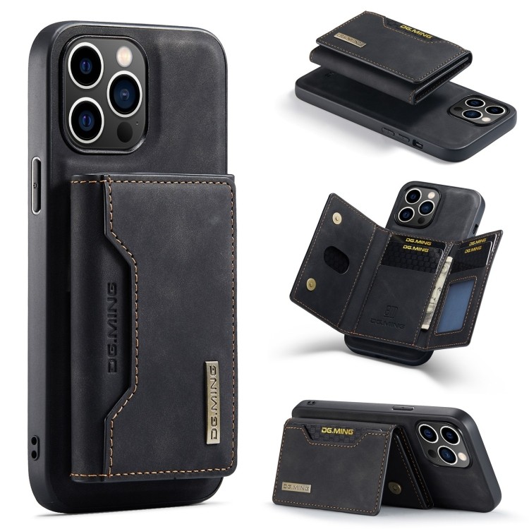 DG.MING M2 Series 3-พับกระเป๋าบัตรกระเป๋าสตางค์หนังสําหรับiPhone 15 Pro/iPhone 15 Plus/iPhone 15 Pro