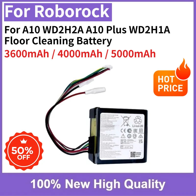 แบตเตอรี่ทําความสะอาดพื้นคุณภาพสูง 21.6V 5000mAh สําหรับเครื่องดูดฝุ่น Roborock A10 WD2H2A A10 Plus 