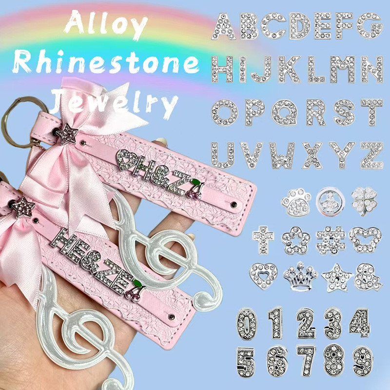 10 ชิ้น 8 มิลลิเมตร Bling สไลด์ตัวอักษร DIY สไลด์ Charm Rhinestones ตัวอักษรภาษาอังกฤษ fit สําหรับ 8 มิลลิเมตรสายรัดข้อมือสร้อยข้อมือสัตว์เลี้ยงปลอกคอ