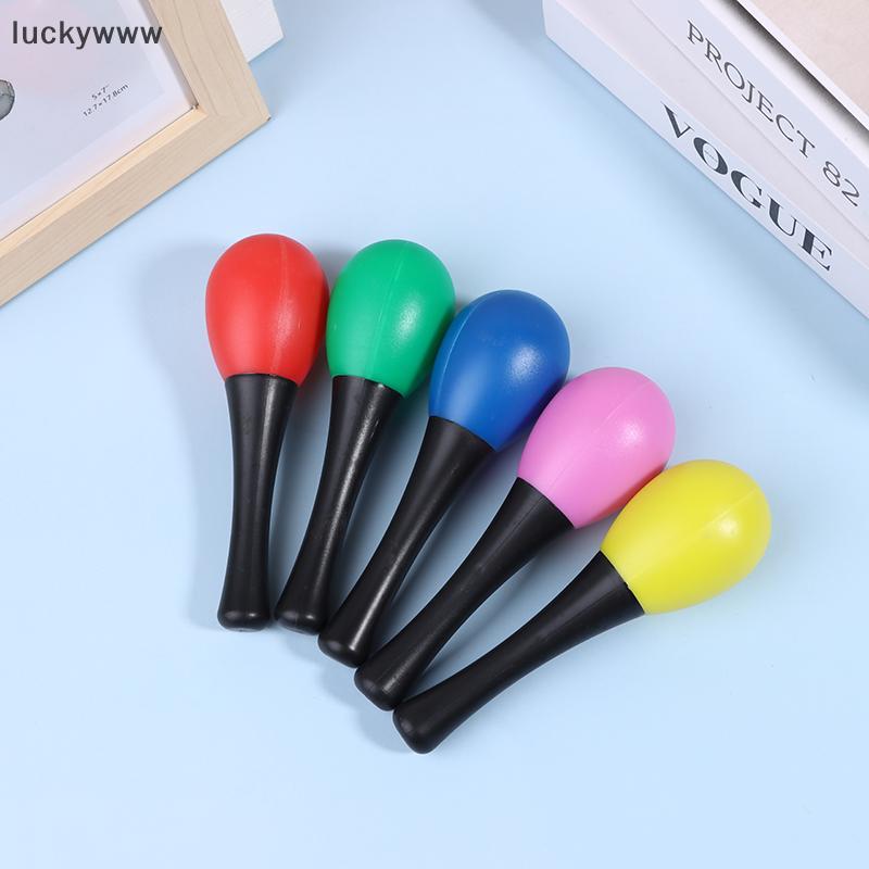 Luckywww 2 ชิ้นพลาสติก Maracas ค้อนทราย Rattle Shaker Percussion เครื่องดนตรีของเล่นสําหรับโรงเรียน Percussion กิจกรรมได้ดี