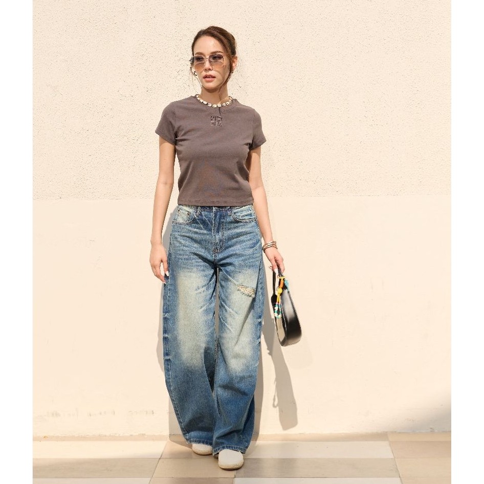 Niyom Jeans collection The Oasis : รุ่น B328 กางเกงยีนส์ ทรงกระบอก