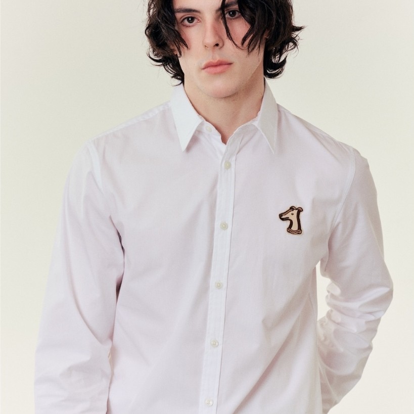 S26MD SMILEYHOUND RIBBON LOGO SHIRT