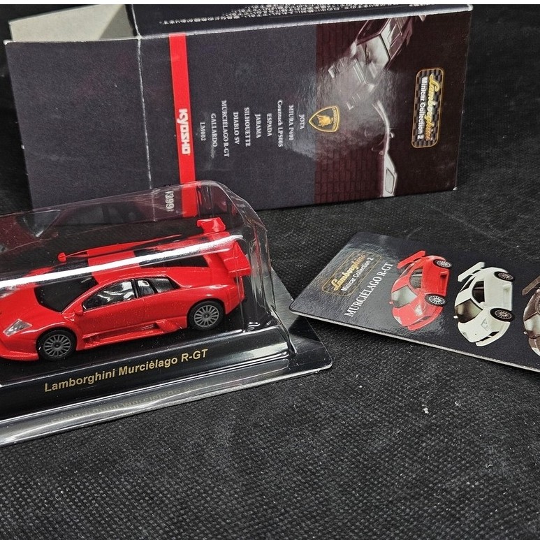 Jingshang 1/64 Lamborghini ค้างคาว Murcié lago R-GT สีแดงรถสปอร์ตรุ่นลักษณะเช่นแสดงในภาพกล่องเดิมพร้