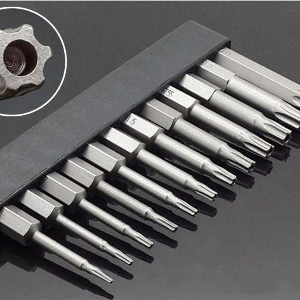 ✿ ไขควงไฟฟ้า ไขควง หัวดอกไขควง Cross 50 มม. 1 4 นิ้ว T5-T40 Torx Head