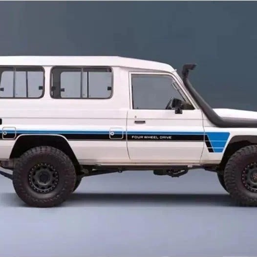 สติกเกอร์รถสําหรับ Toyota Land Cruiser LC75 hzj75 tropopy ปรับแต่งการปรับเปลี่ยนภายนอกกีฬา decal fil