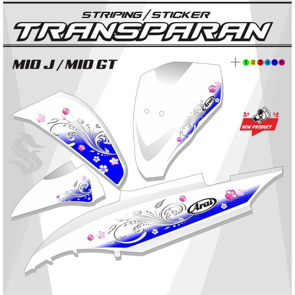 สติ๊กเกอร์ TRANSPARENT MIO J MIO GT/สติ๊กเกอร์ TRANSPARENT