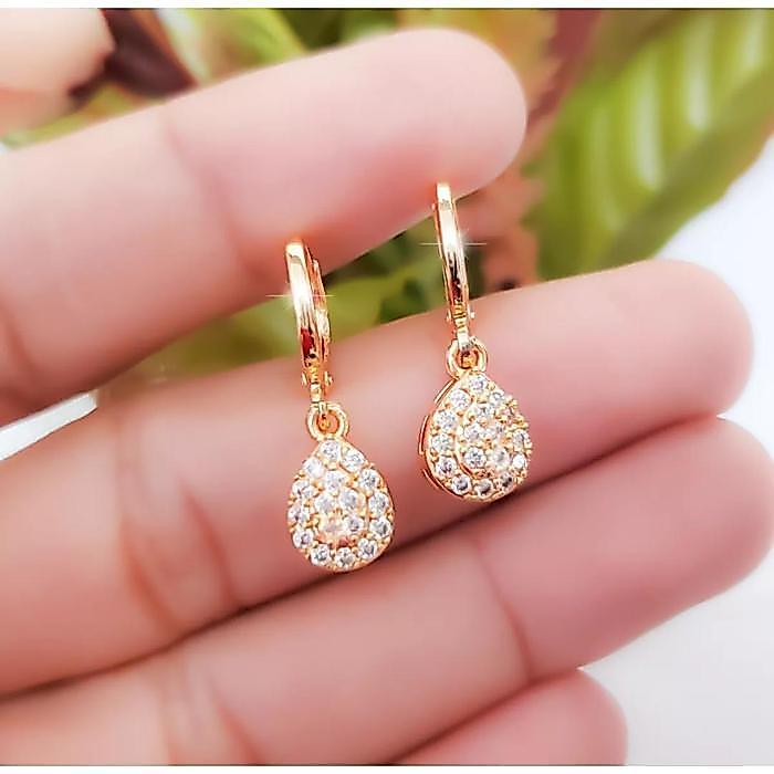 24k GOLD ต่างหูเด็ก 1.5g Pumpkin Clip Motif with Letter Available for - GOLD, One Size