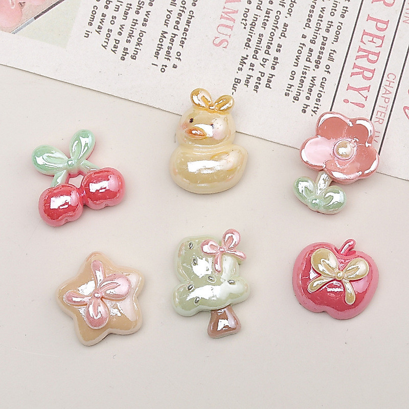 Electroplating Bow Tie ฉากรองเท้า Charm DIY เล่นเรซิ่น Handmade Patch Beach รองเท้าตกแต่ง