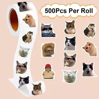 Cat Emoji Graffiti สติกเกอร์สัตว์ 500 ชิ้น สติกเกอร์น่ารัก สติกเกอร์กันน้ำ โทรศัพท์ แล็ปท็อป สำหรับโรงเรียนส่วนบุคคล ติดกล่องน้ำ กระเป๋า DIY สีสันสดใส ไม่หลุดสีง่าย