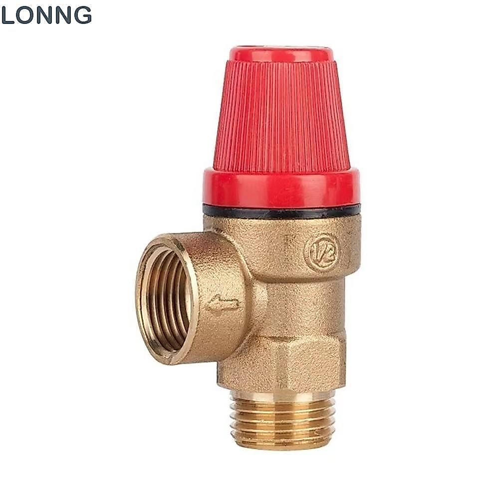 LONNG ท่อระบายน้ําอัตโนมัติวาล์วติดผนังพร้อมวาล์วนิรภัยเมตร 3/5/6 บาร์วาล์วแรงดันทองเหลืองหม้อไอน้ําเครื่องทําน้ําอุ่นสนับสนุน