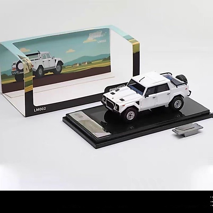 1: 64 Shadow Pro Shadow Pro Lamborghini LM002 Off-Road สีดําจําลองรถรุ่นคอลเลกชันเครื่องประดับรุ่นรุ