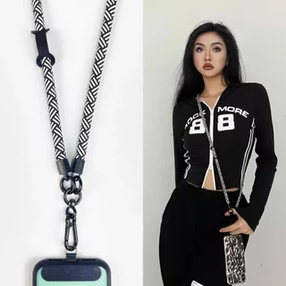 Niki Home 120cm เชือกหนา phone lanyard สายคล้องโทรศัพท์มือถือ/สายคล้องคอ ถอดออกได้ ปรับได้ ความยาว-SJPS