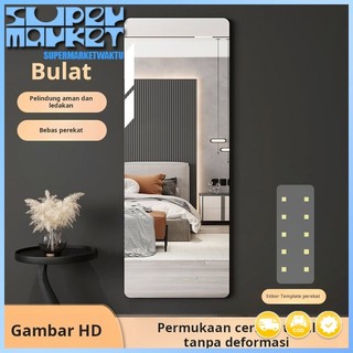Cermin dinding lembut perekat diri akrilik seluruh tubuh cermin rias rumah stiker dinding definisi tinggi stiker cermin cermin pas