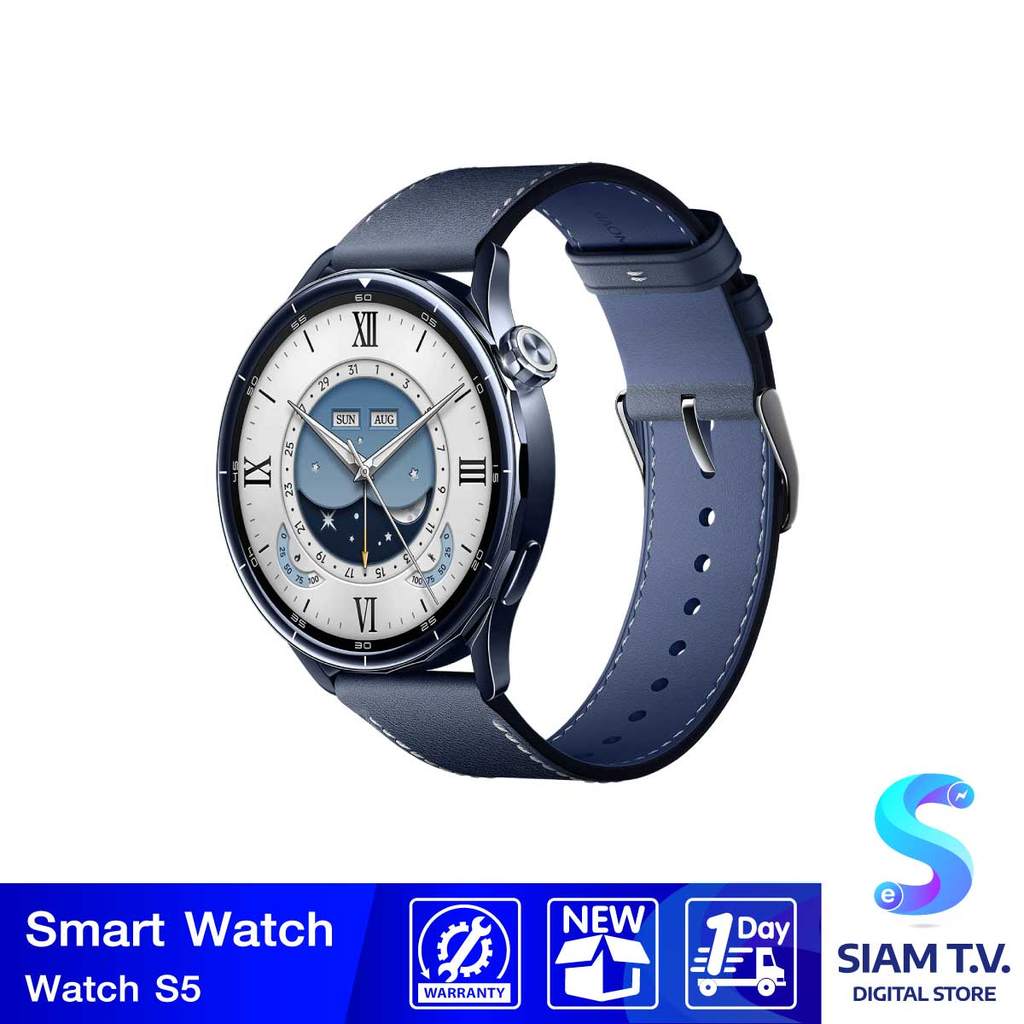 Smart Watch S5 Celamic Blue โดย สยามทีวี by Siam T.V.