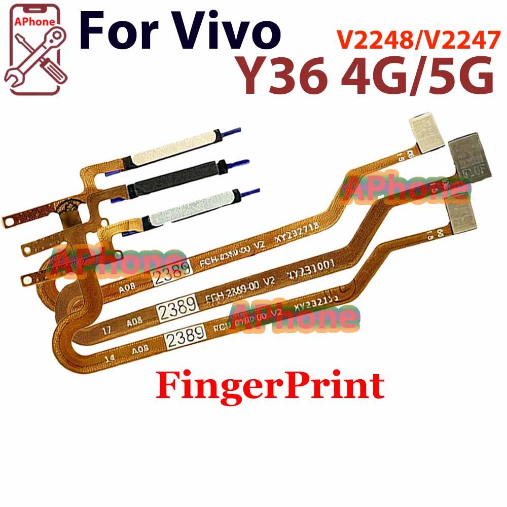 สําหรับ vivo Y36 4G V2247 5G V2248 เซ็นเซอร์ลายนิ้วมือเปิดปิดปุ่ม Flex