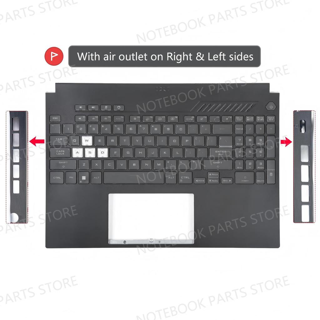 แป้นพิมพ์สําหรับ ASUS TUF Gaming F15 FX507 FA507 FX507Z FX507ZM FA507R Air Outlet ทั้งด้าน/ขวาแป้นพิ