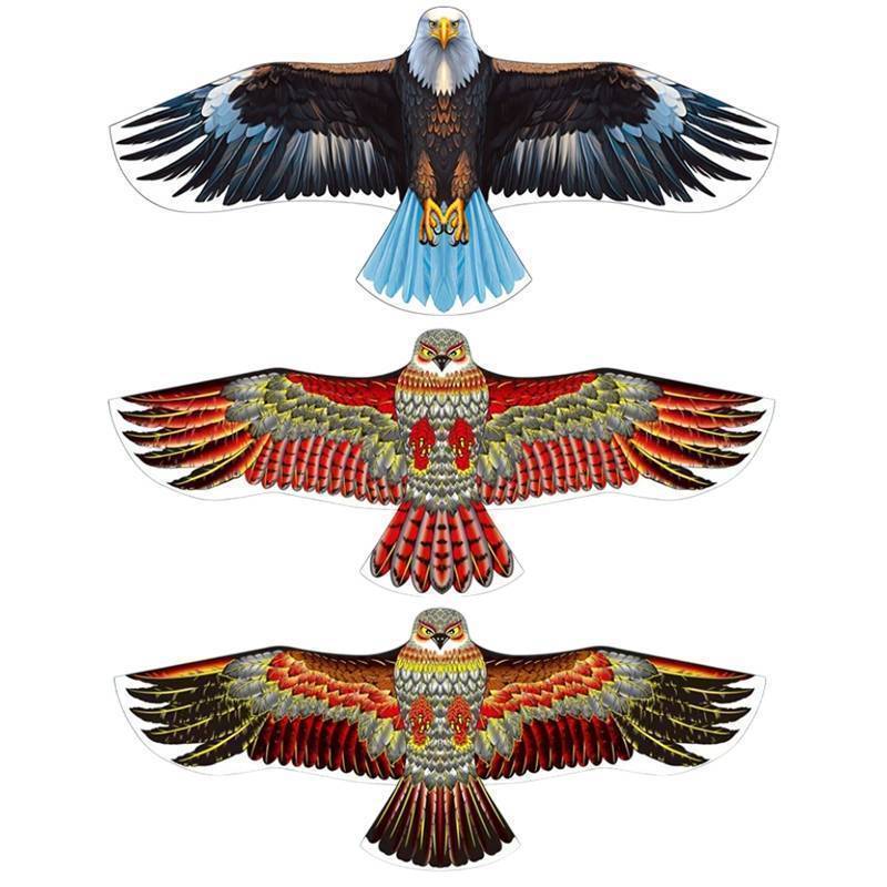 [ZUP] 1.6/1.8m Giant Eagle Kite 100m Kite String Flying Bird Kites Outdoor Fun Sports Garden Toys Bi
