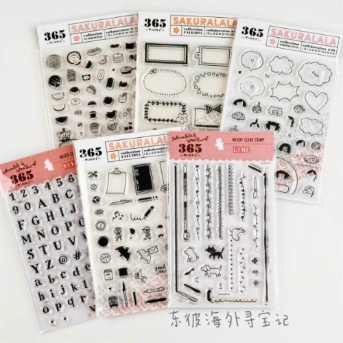[คอลเลกชันจํานวนจํากัด] [คลังสินค้าพร้อม] Japan sakurala สินค้าใหม่แบรนด์ร่วม Limited Transparent Seal Handbook ตกแต่ง Letter Border อะนิเมะสินค้า