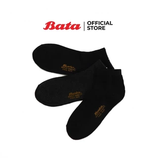 Bata ถุงเท้าธุรกิจ /แบบสั้น แพ็ค3 คู่ สีดำ สีดำ - 9580620