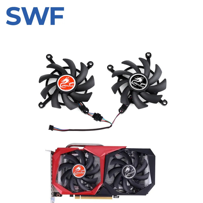 -RTX 2060 Super Cooling พัดลมสําหรับ COLORFUL GTX 1660 1650 SUPER Ti RTX 2060 Super กราฟิกการ์ด Cool