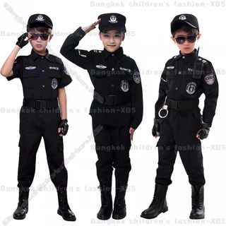 [จัดส่งจากกรุงเทพฯ] เด็กคอสเพลย์ชุดตำรวจเด็กทหารSWATเครื่องแต่งกายการจราจรSWATฮาโลวีนCarnival Party Unisex