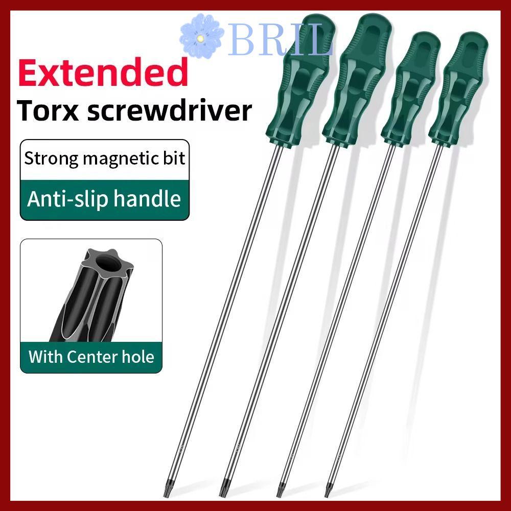 BRIL Torx ไขควง, ไขควงหกเหลี่ยมยาวพิเศษ 400 มม., เครื่องมือมือพร้อมรู T15 T20 T25 T30 ไขควงอัลเลน