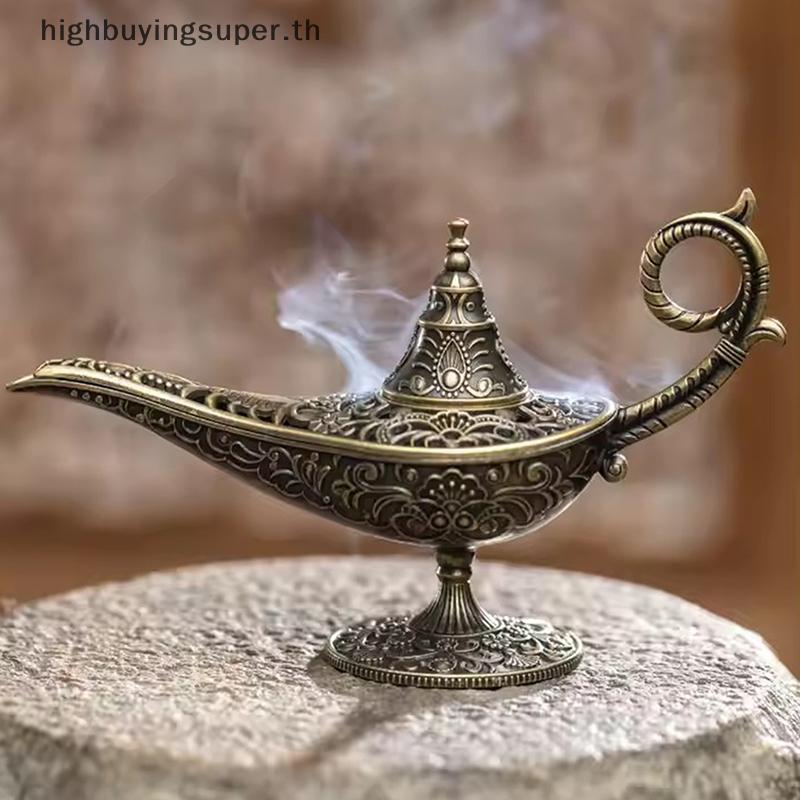 HRTH สไตล์โบราณโคมไฟโลหะธูป Burner Scented & Un Holder ตกแต่งบ้านของขวัญอาหรับธูป Burner HRTH