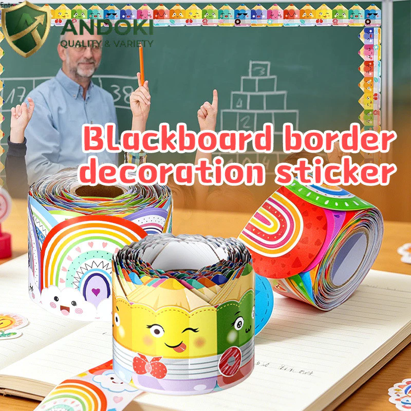 สติ๊กเกอร์ขอบโปสเตอร์ ยาว10M ตกแต่งผนัง งานฝีมือ DIY Chalkboard Bulletin Board