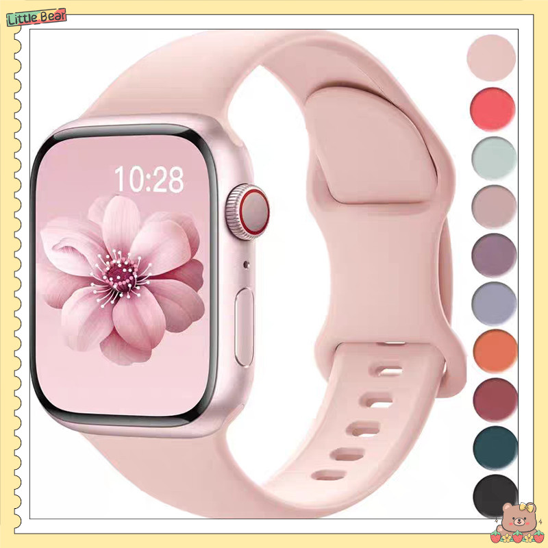 สายซิลิโคนอ่อนนุ่ม ใช้ได้กับ Apple Watch Ultra 3/2, SE 3/2, Series 5 6 7 8 9 10 11, 38/40/41/42/44/45/46/49mm