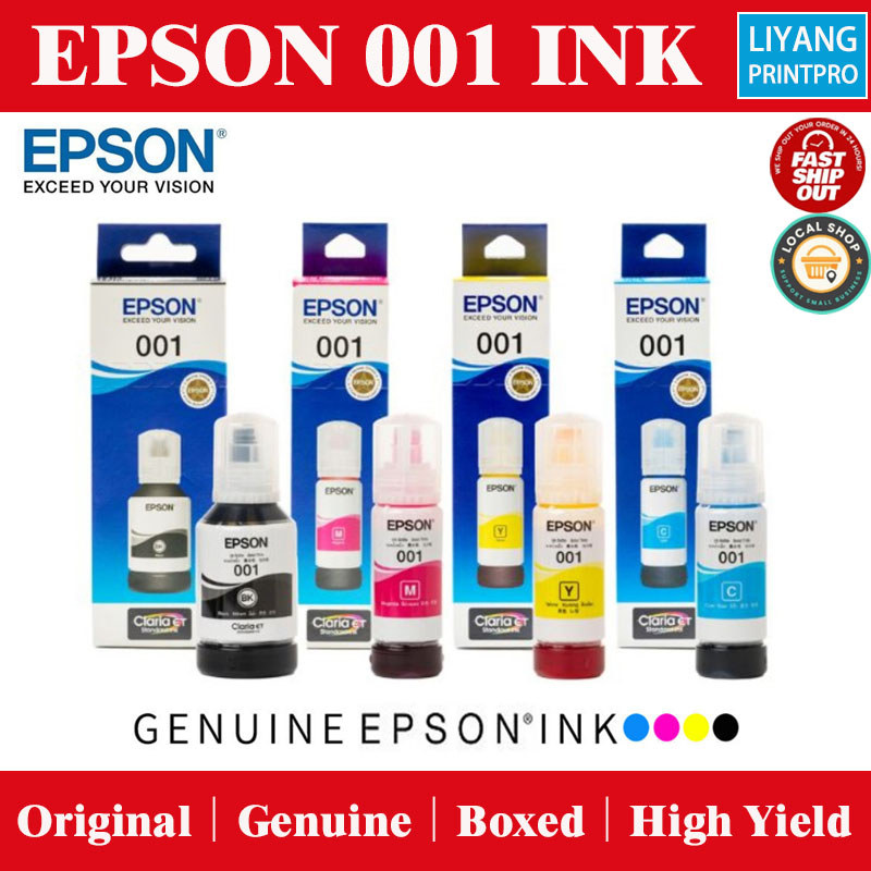 ของแท้ Epson 001 ขวดหมึกสําหรับ L6260 L6160 L6270 L6170 L6290 L6190 L4260 L14150 เครื่องพิมพ์